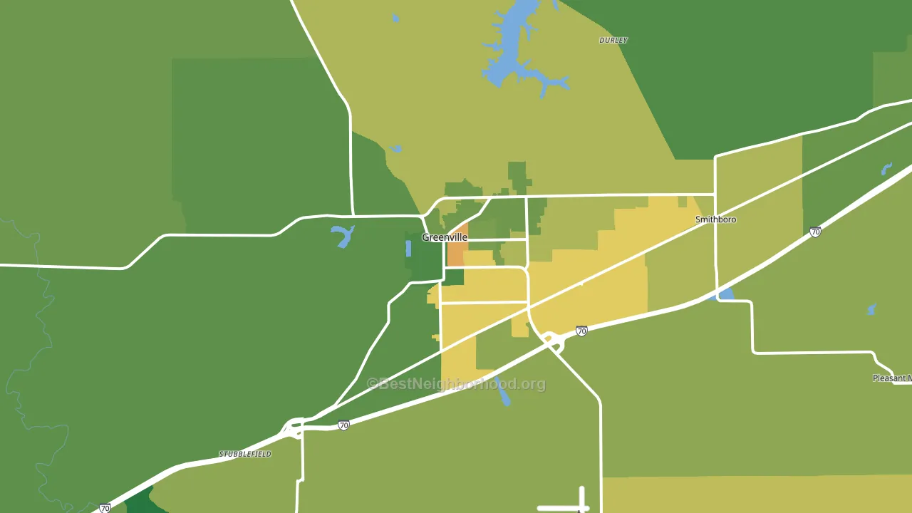 62246, IL block-group voter-turnout map