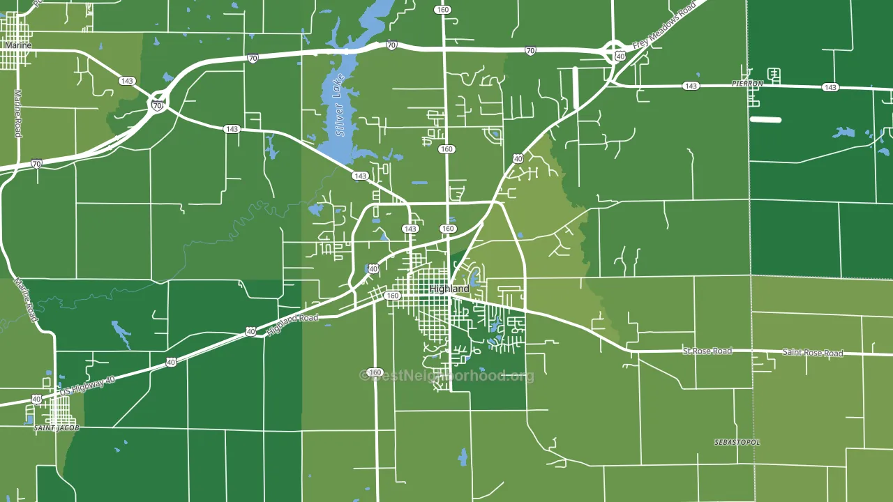 62249, IL block-group voter-turnout map