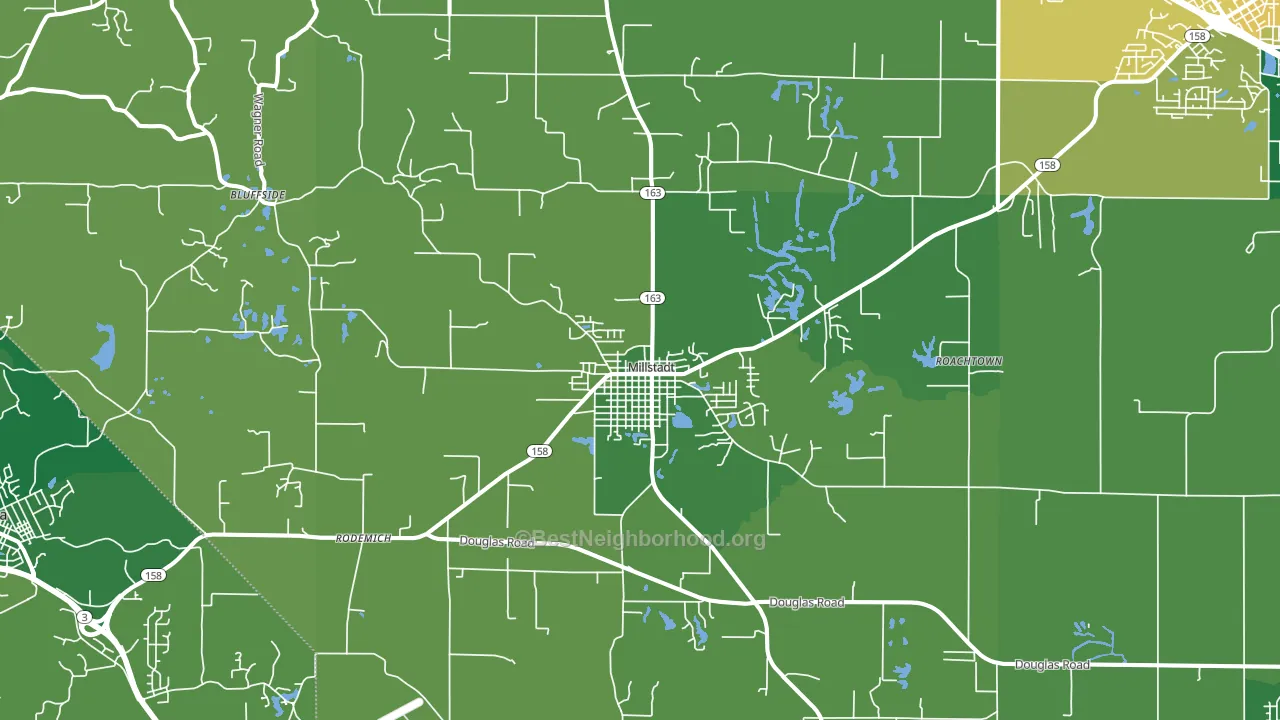 62260, IL block-group voter-turnout map
