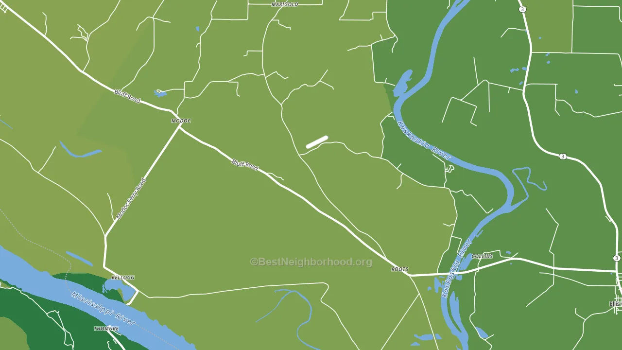 62261, IL block-group voter-turnout map