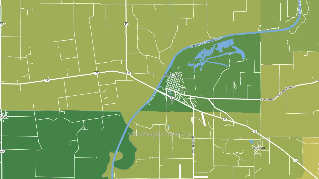 62264, IL block-group voter-turnout map