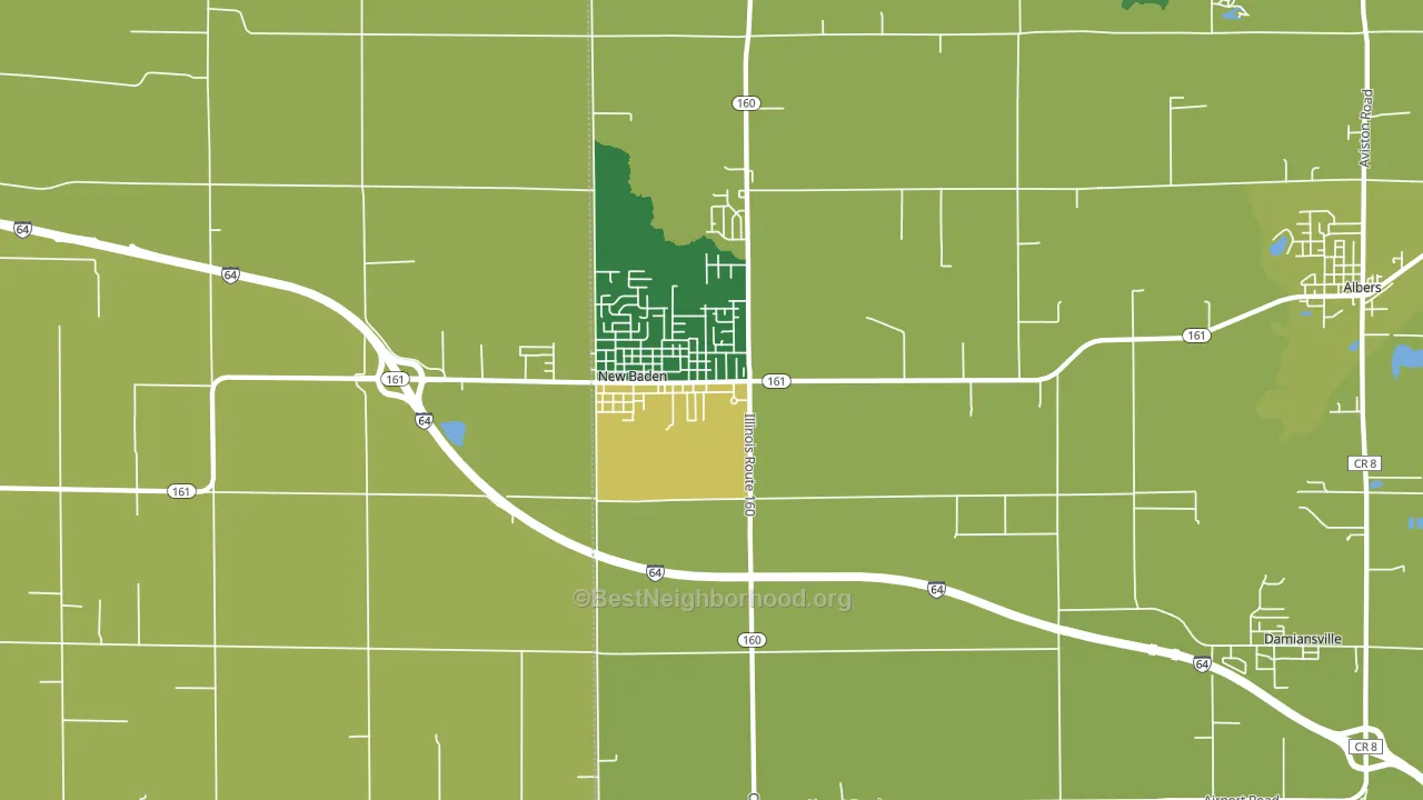 62265, IL block-group voter-turnout map