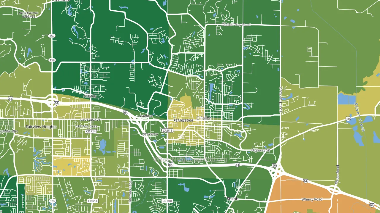 62269, IL block-group voter-turnout map