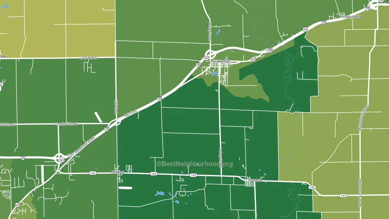 62275, IL block-group voter-turnout map