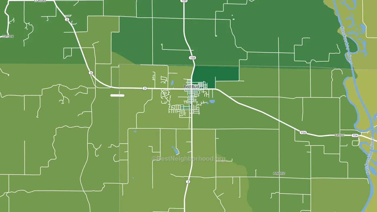 62278, IL block-group voter-turnout map