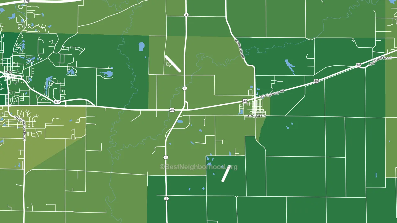 62281, IL block-group voter-turnout map