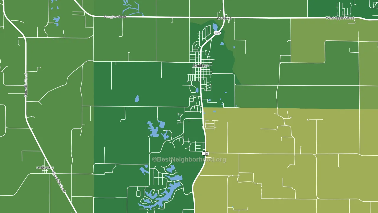 62285, IL block-group voter-turnout map
