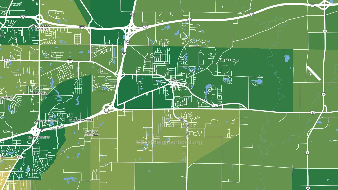62294, IL block-group voter-turnout map