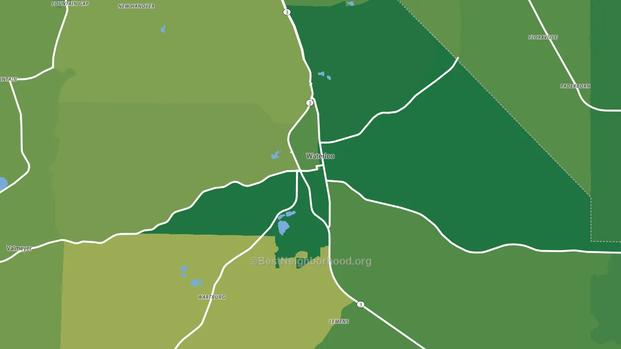 62298, IL block-group voter-turnout map