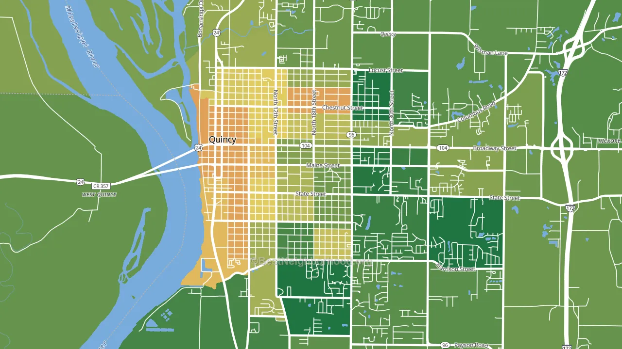 62301, IL block-group voter-turnout map