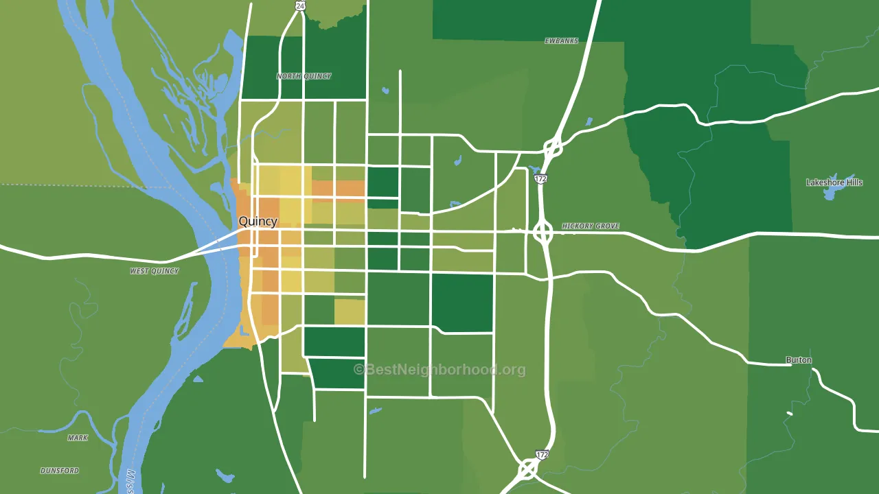 62305, IL block-group voter-turnout map
