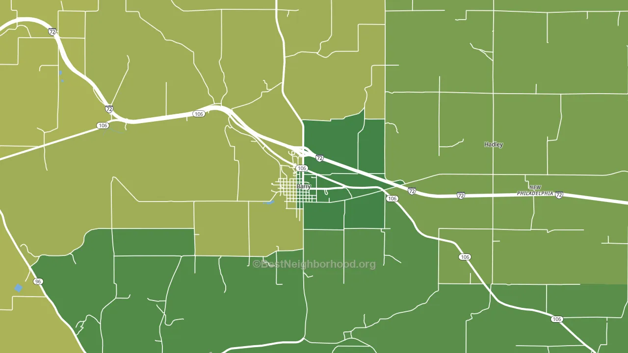 62312, IL block-group voter-turnout map