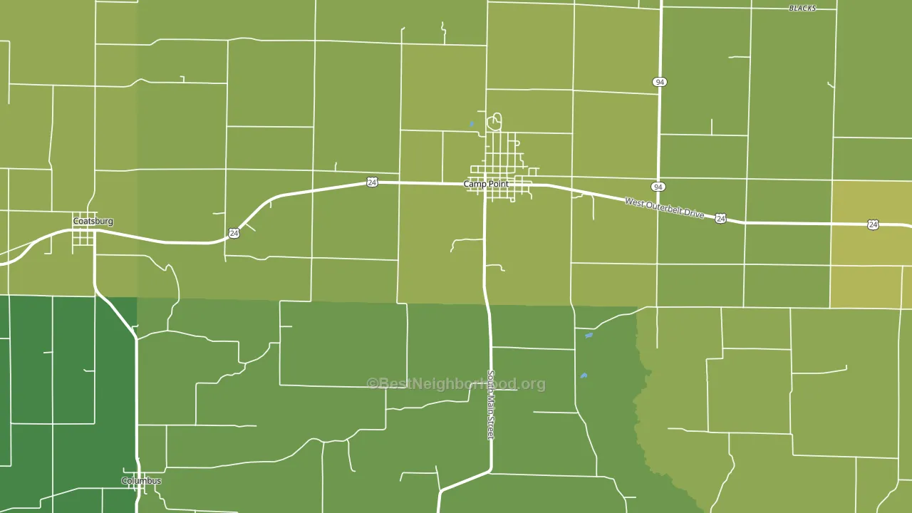 62320, IL block-group voter-turnout map