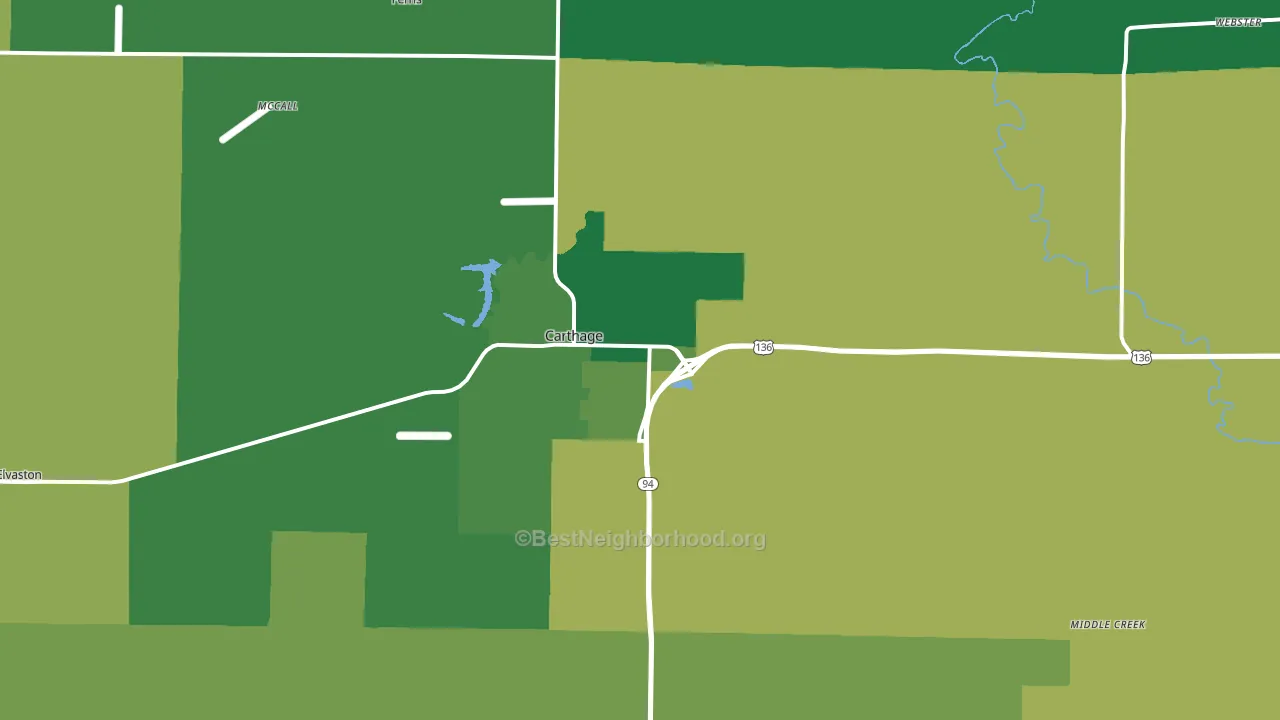 62321, IL block-group voter-turnout map