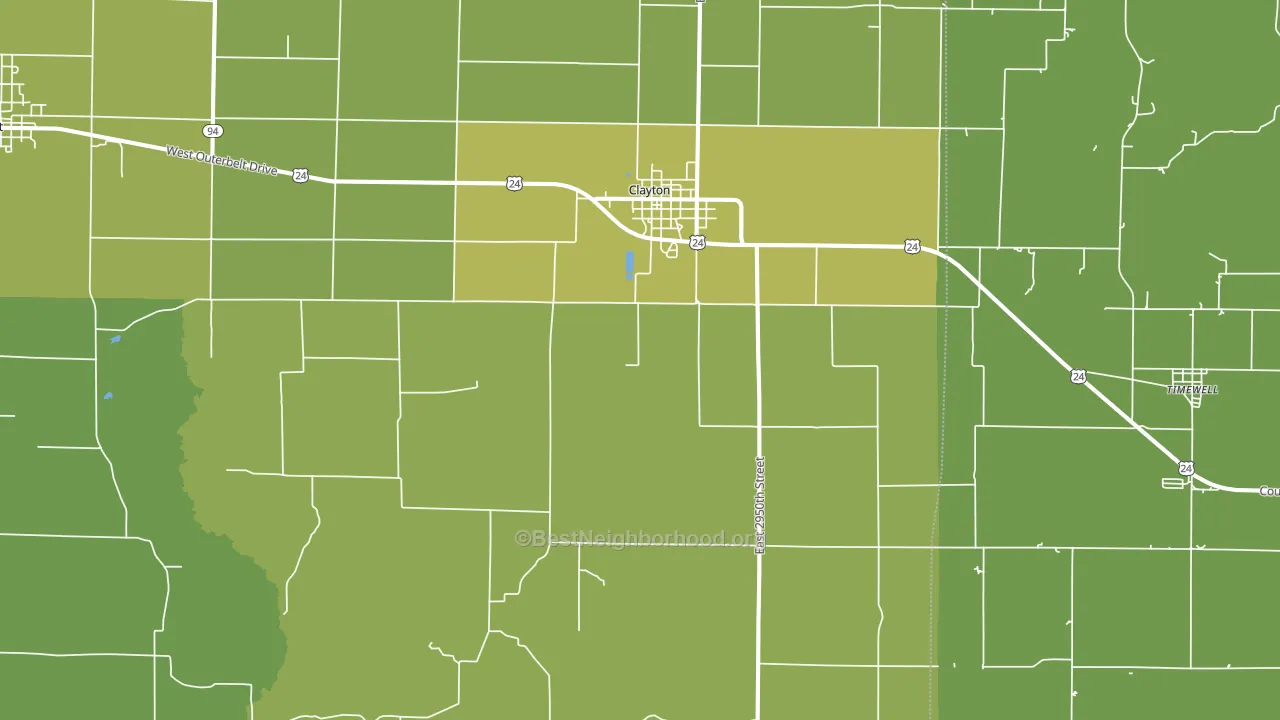 62324, IL block-group voter-turnout map