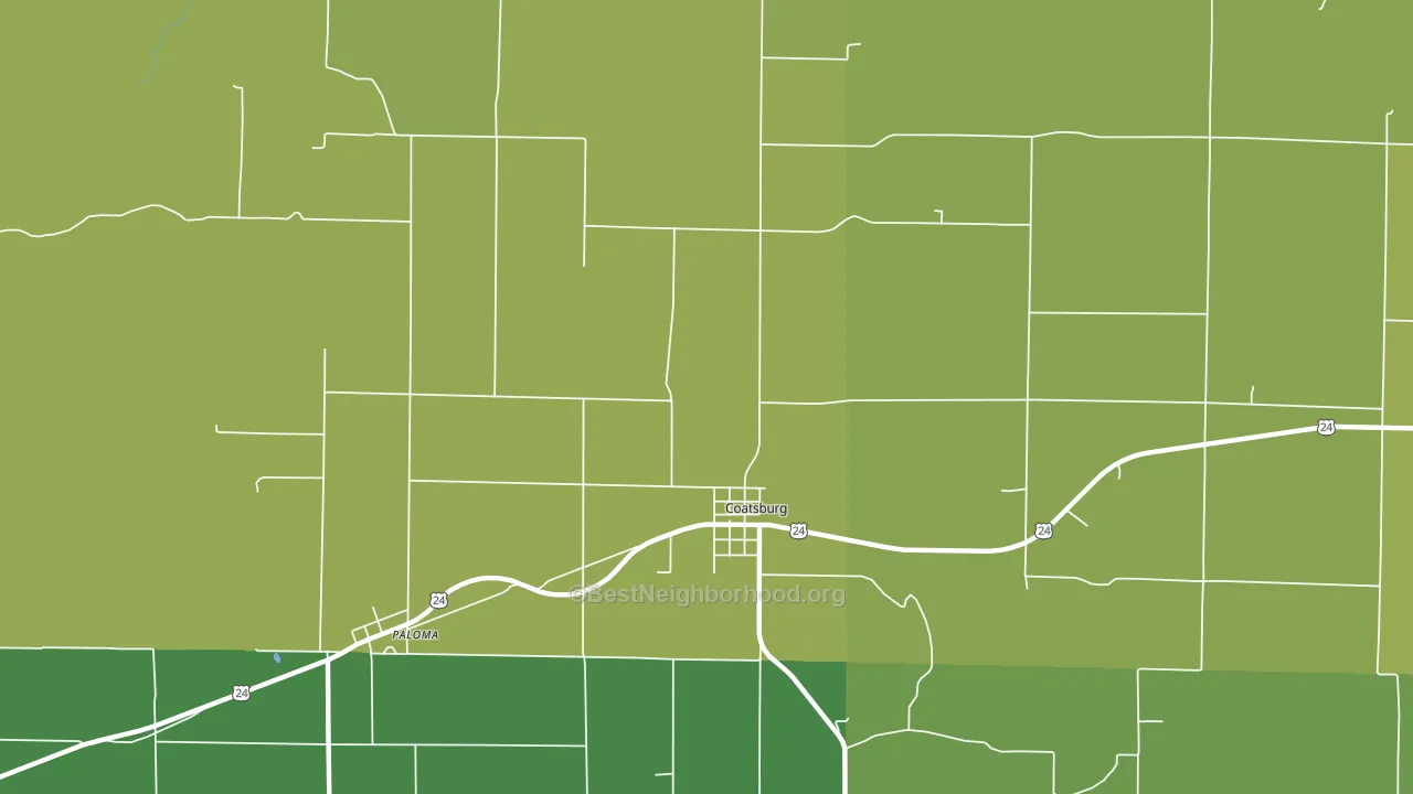 62325, IL block-group voter-turnout map