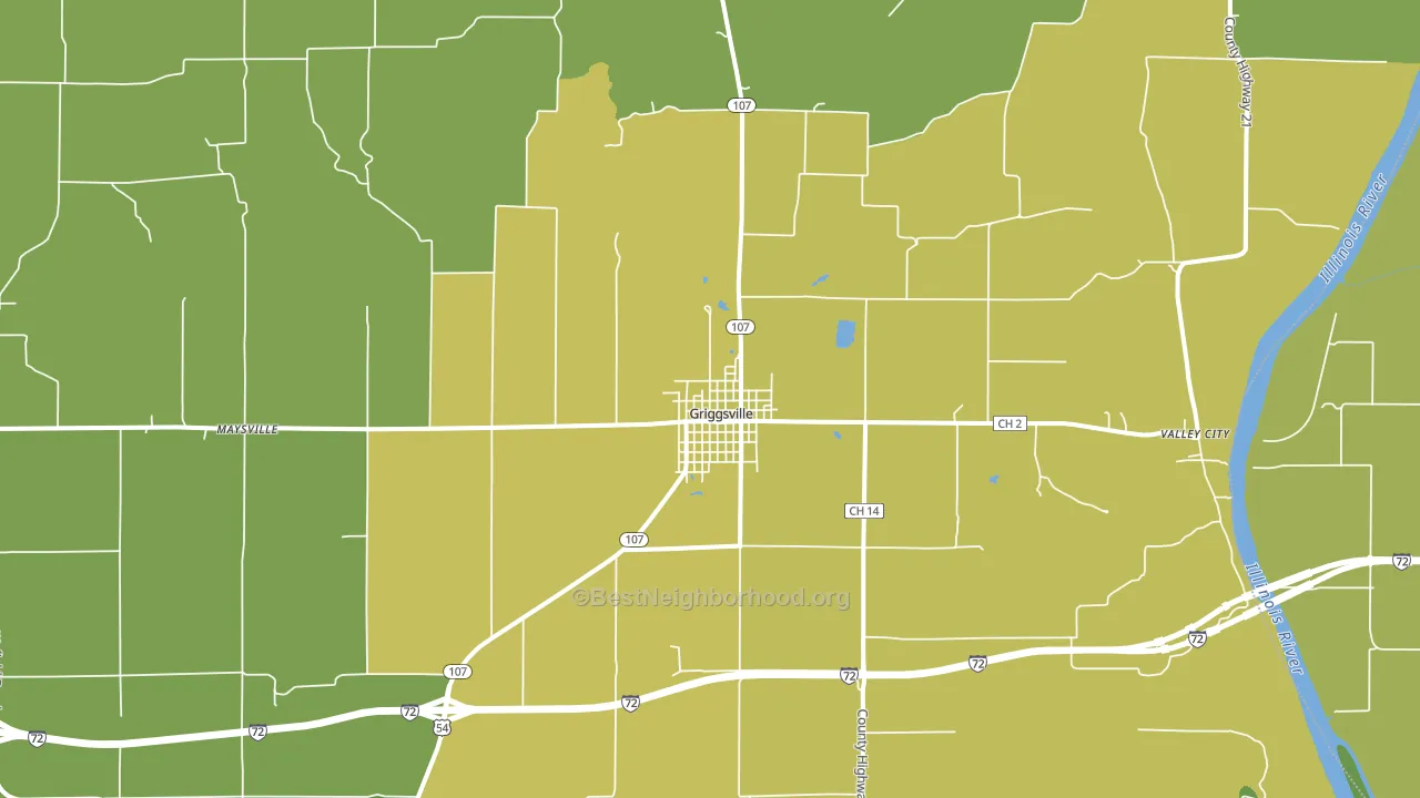 62340, IL block-group voter-turnout map