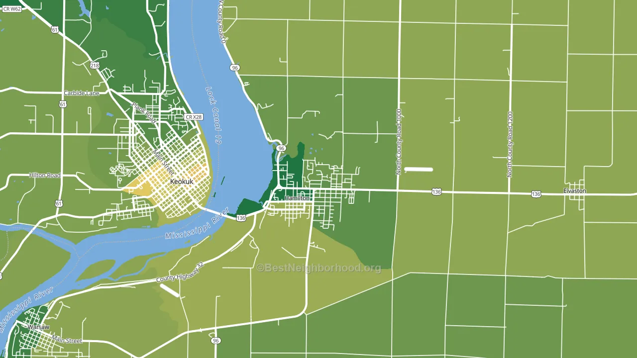 62341, IL block-group voter-turnout map