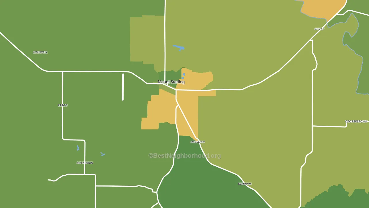 62353, IL block-group voter-turnout map