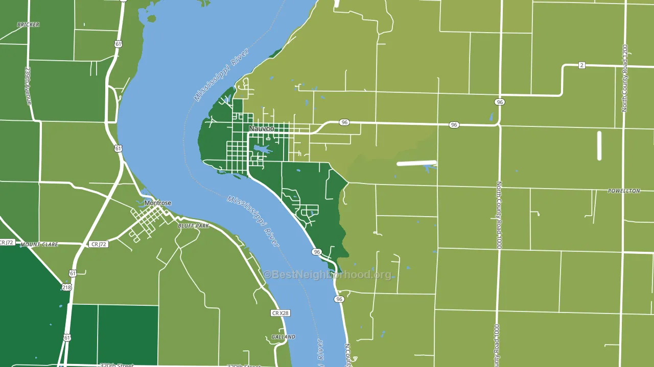 62354, IL block-group voter-turnout map