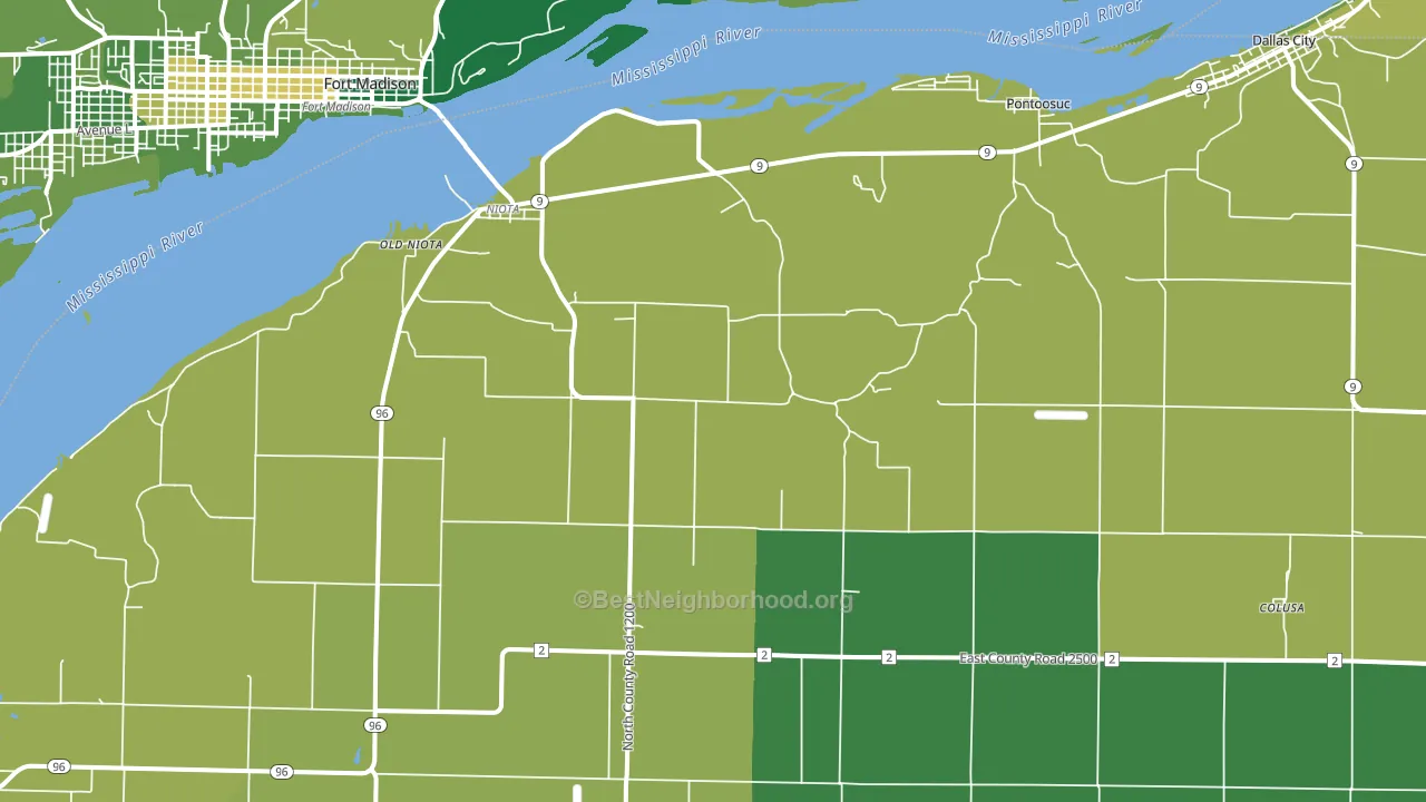62358, IL block-group voter-turnout map