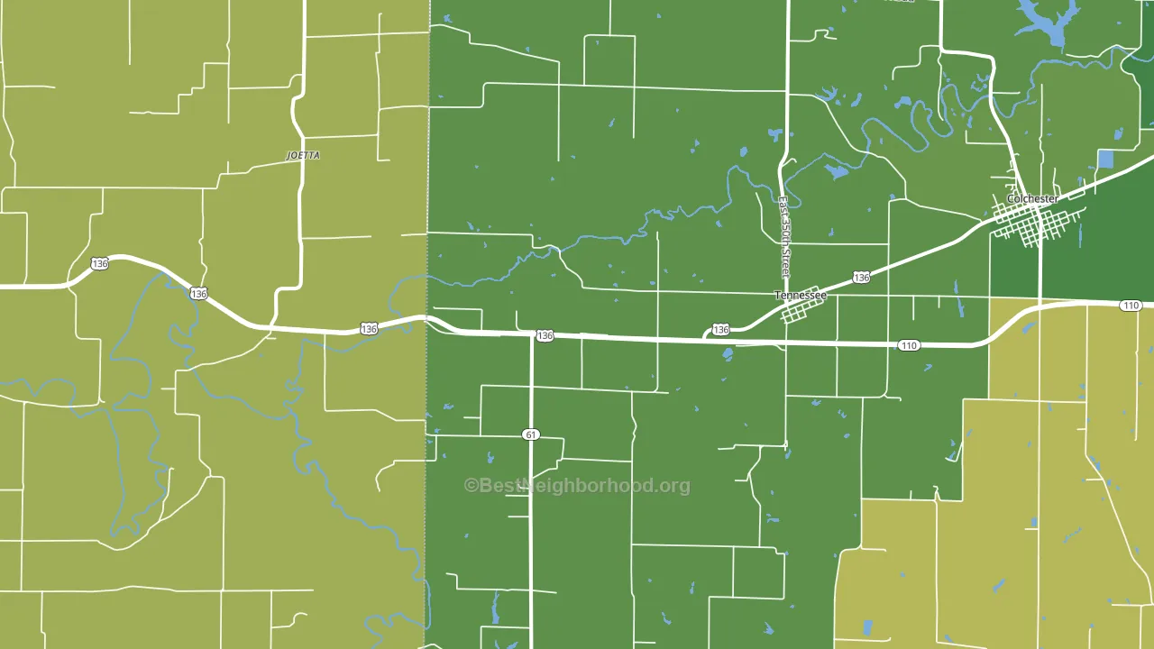 62374, IL block-group voter-turnout map
