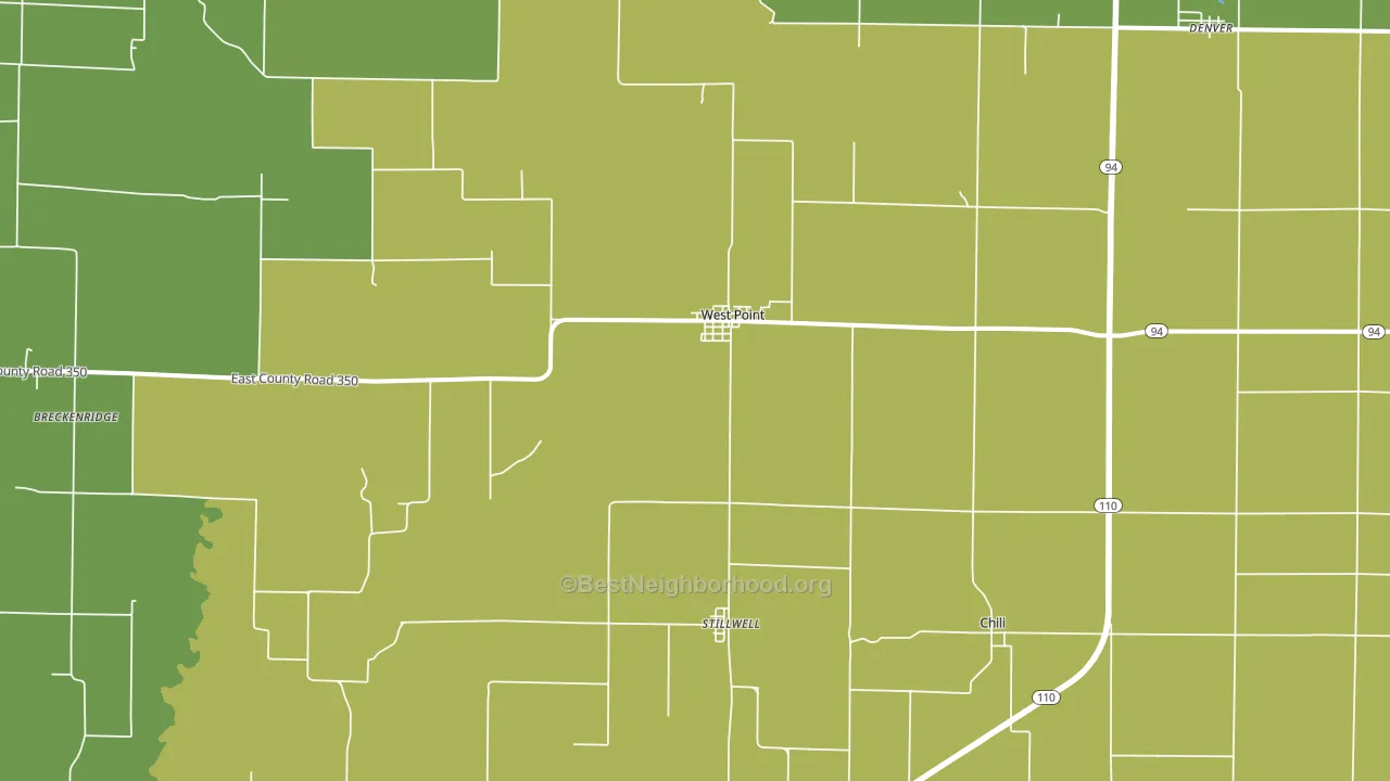 62380, IL block-group voter-turnout map