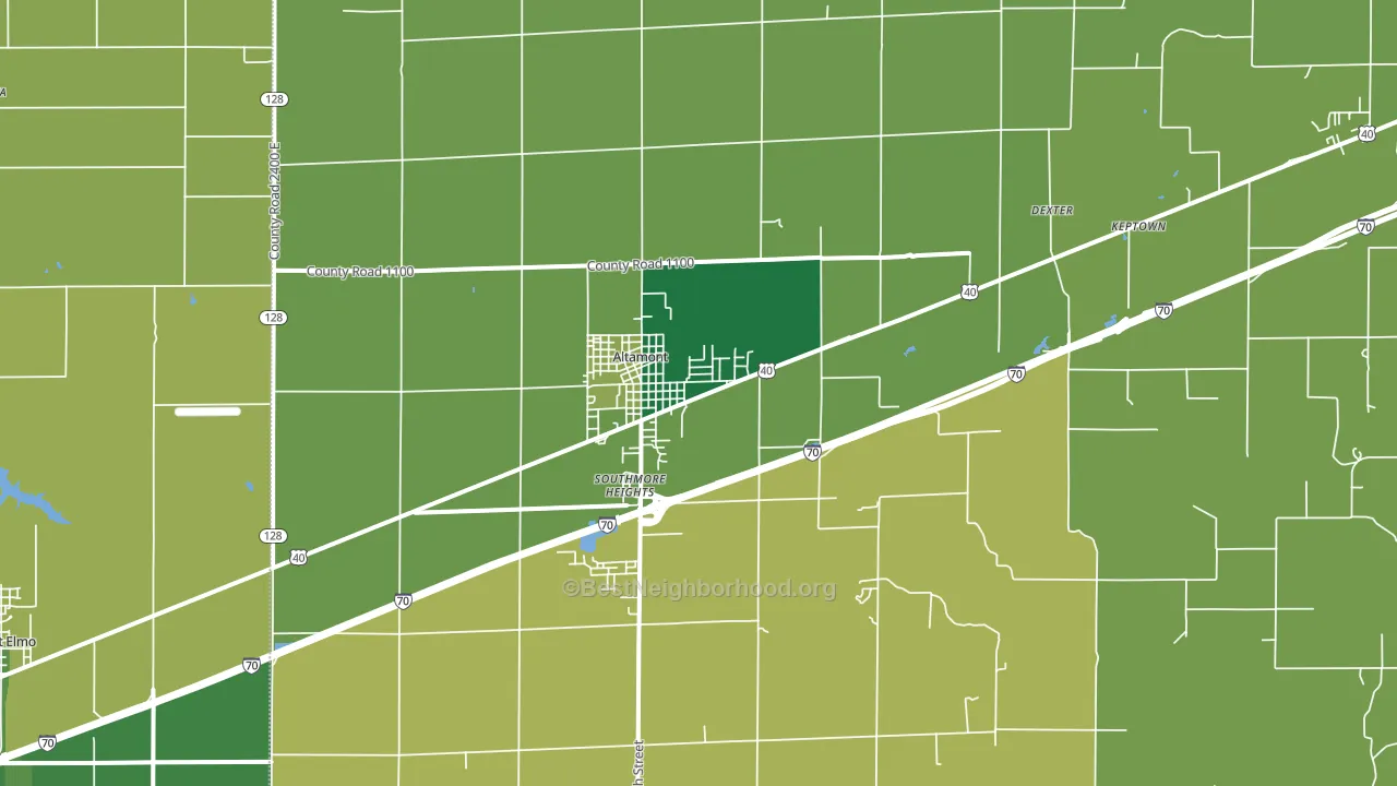 62411, IL block-group voter-turnout map