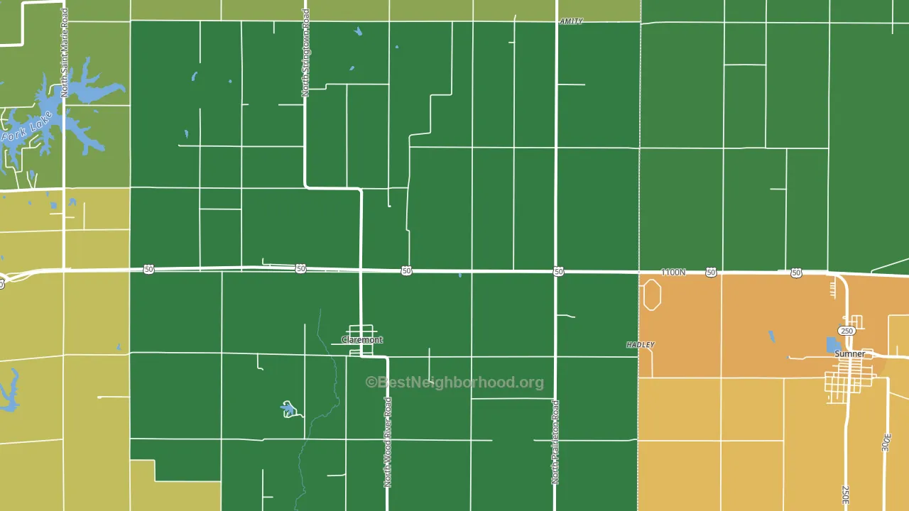 62421, IL block-group voter-turnout map
