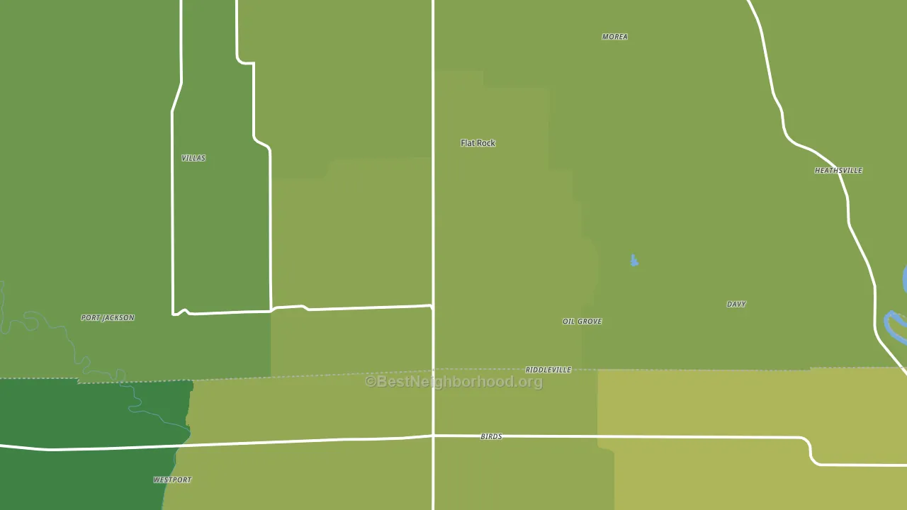 62427, IL block-group voter-turnout map