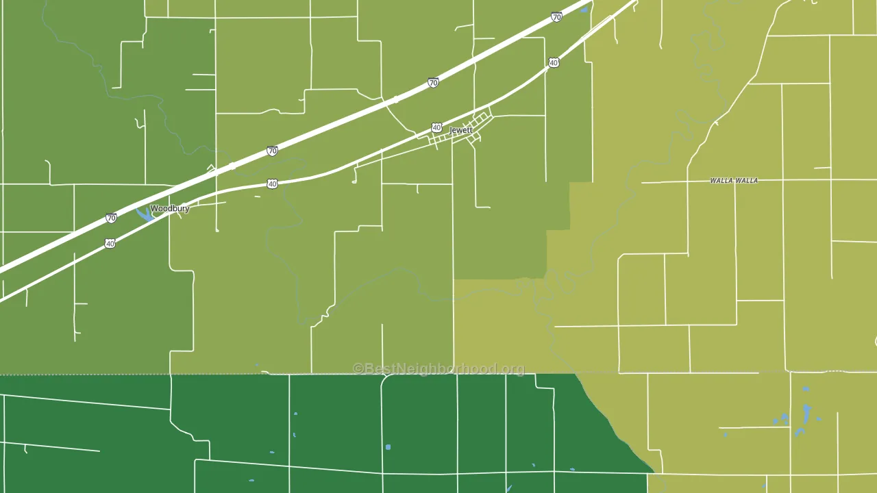 62436, IL block-group voter-turnout map