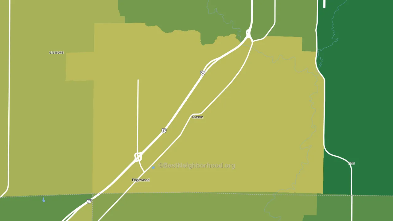 62443, IL block-group voter-turnout map