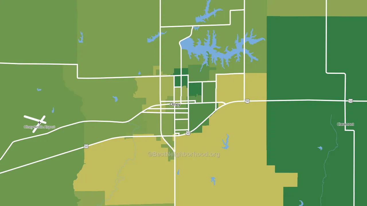 62450, IL block-group voter-turnout map