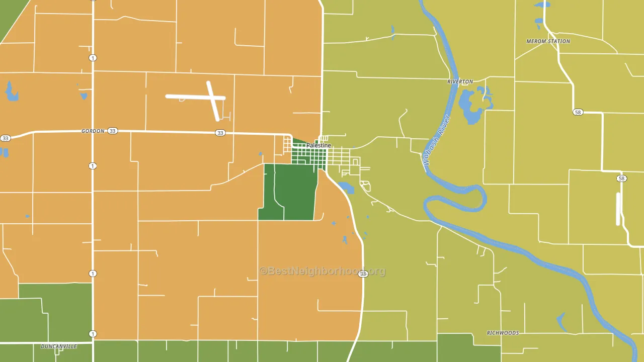 62451, IL block-group voter-turnout map