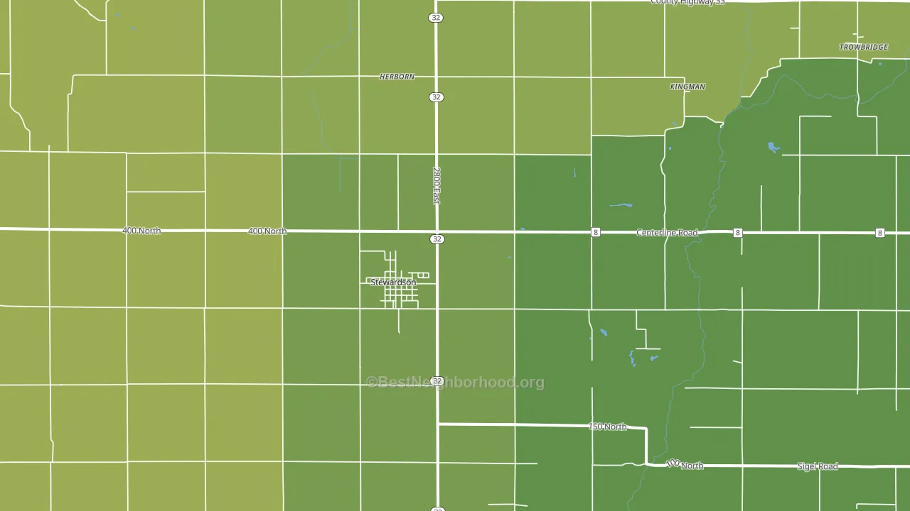 62463, IL block-group voter-turnout map