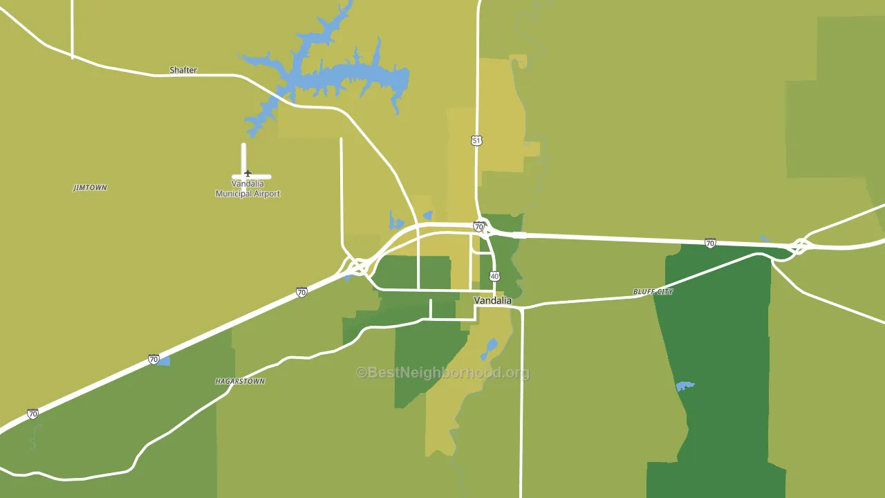62471, IL block-group voter-turnout map