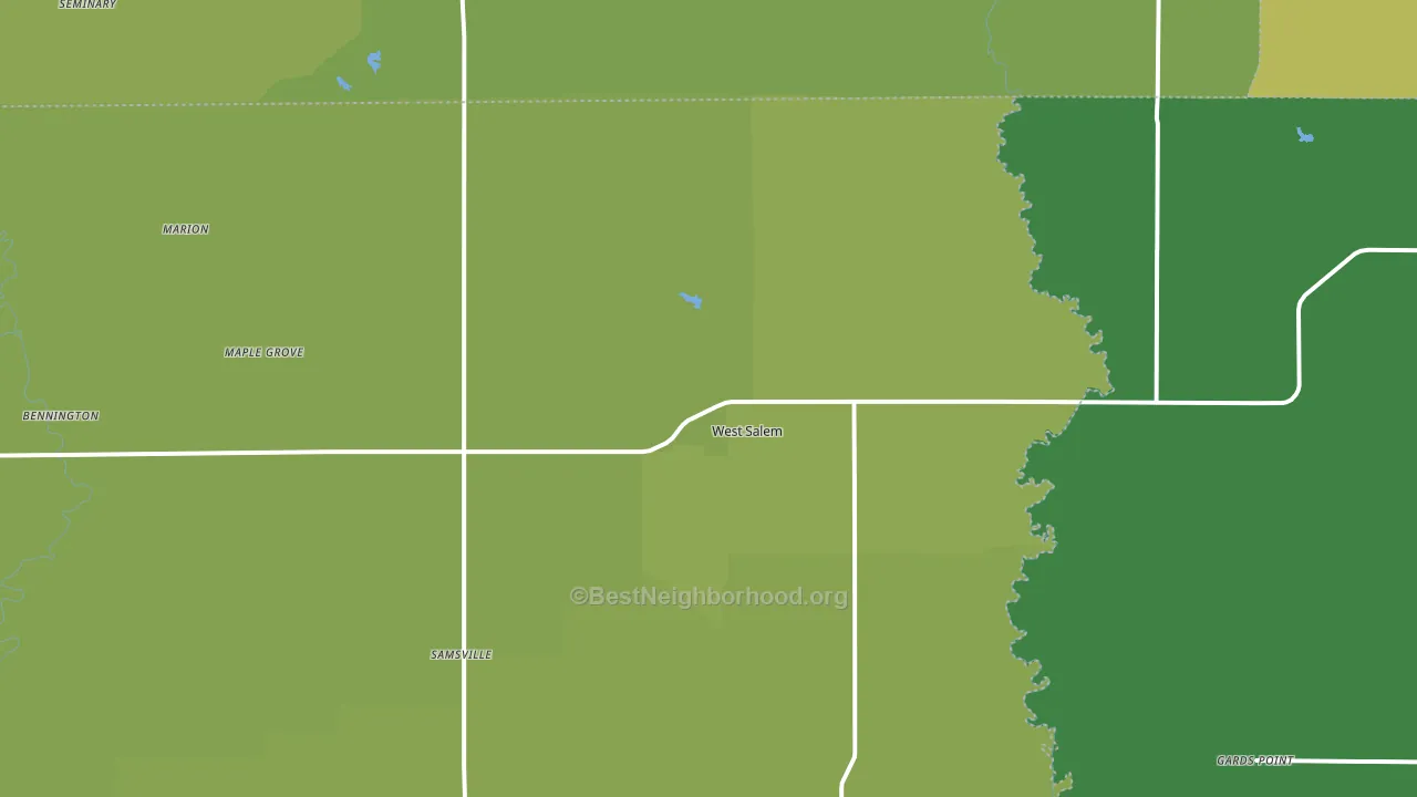 62476, IL block-group voter-turnout map