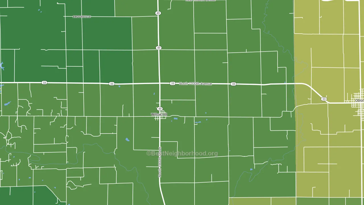 62480, IL block-group voter-turnout map