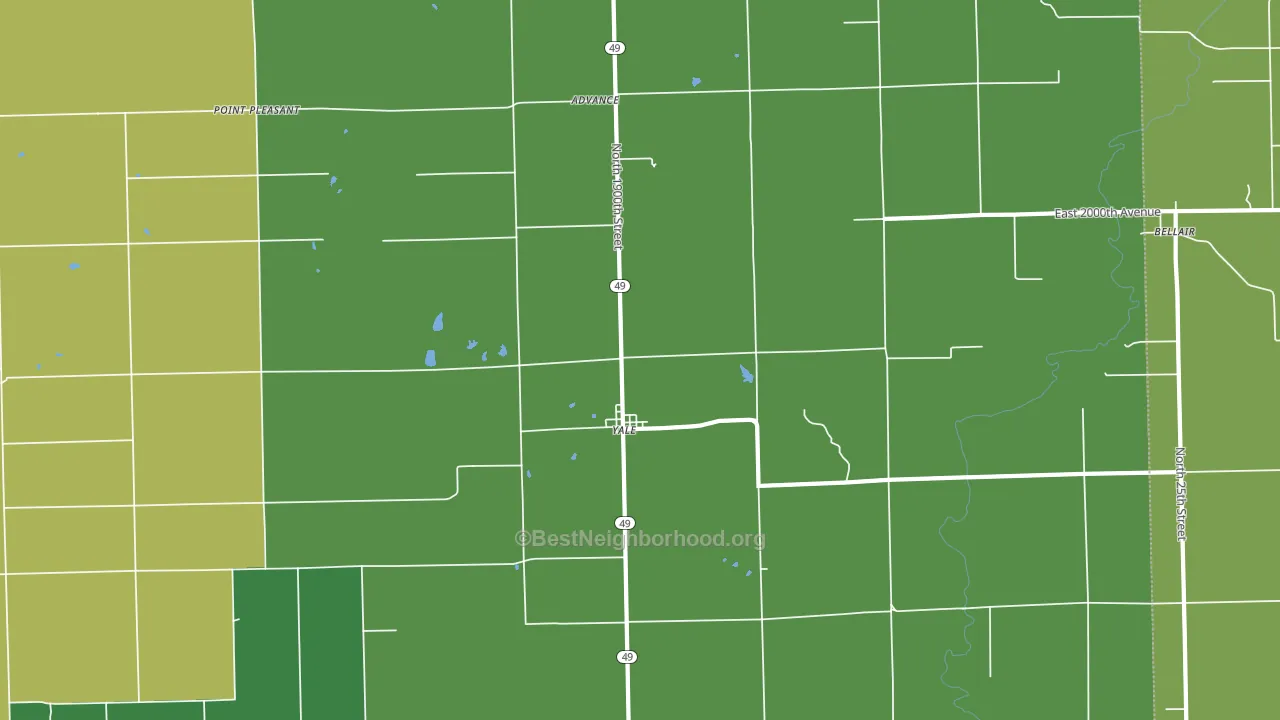62481, IL block-group voter-turnout map