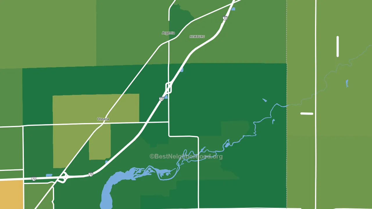 62501, IL block-group voter-turnout map