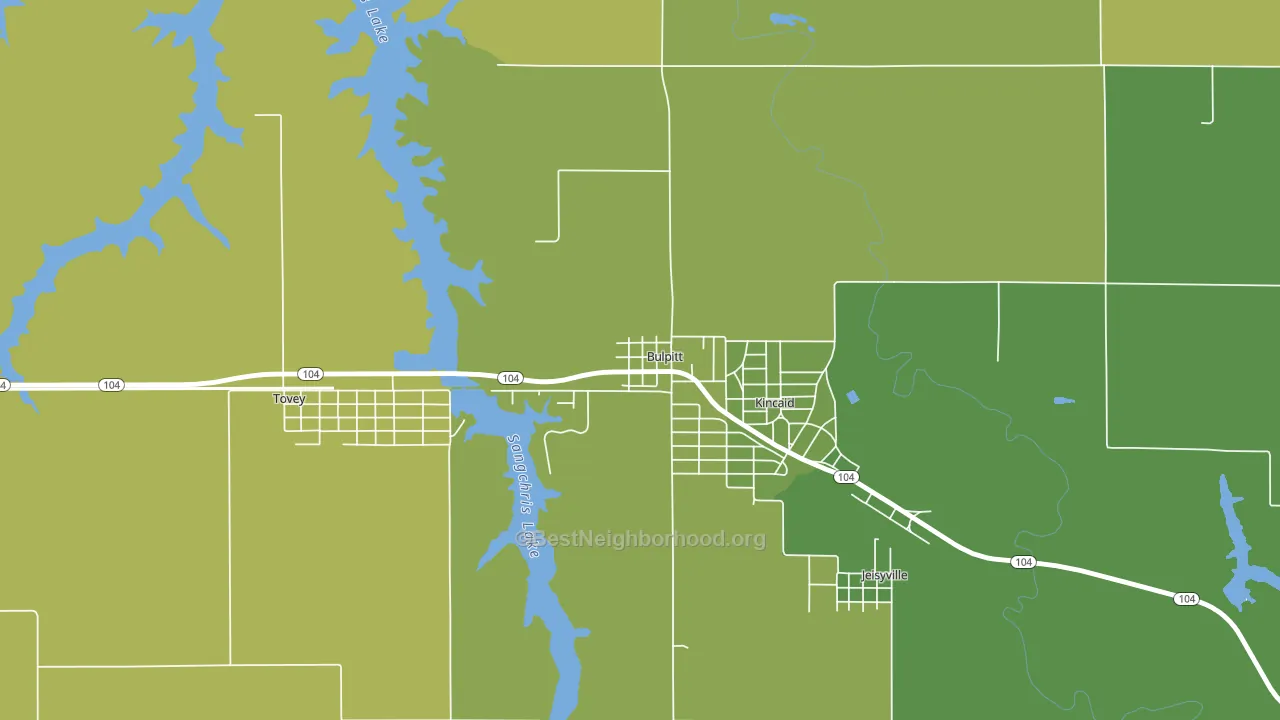62517, IL block-group voter-turnout map