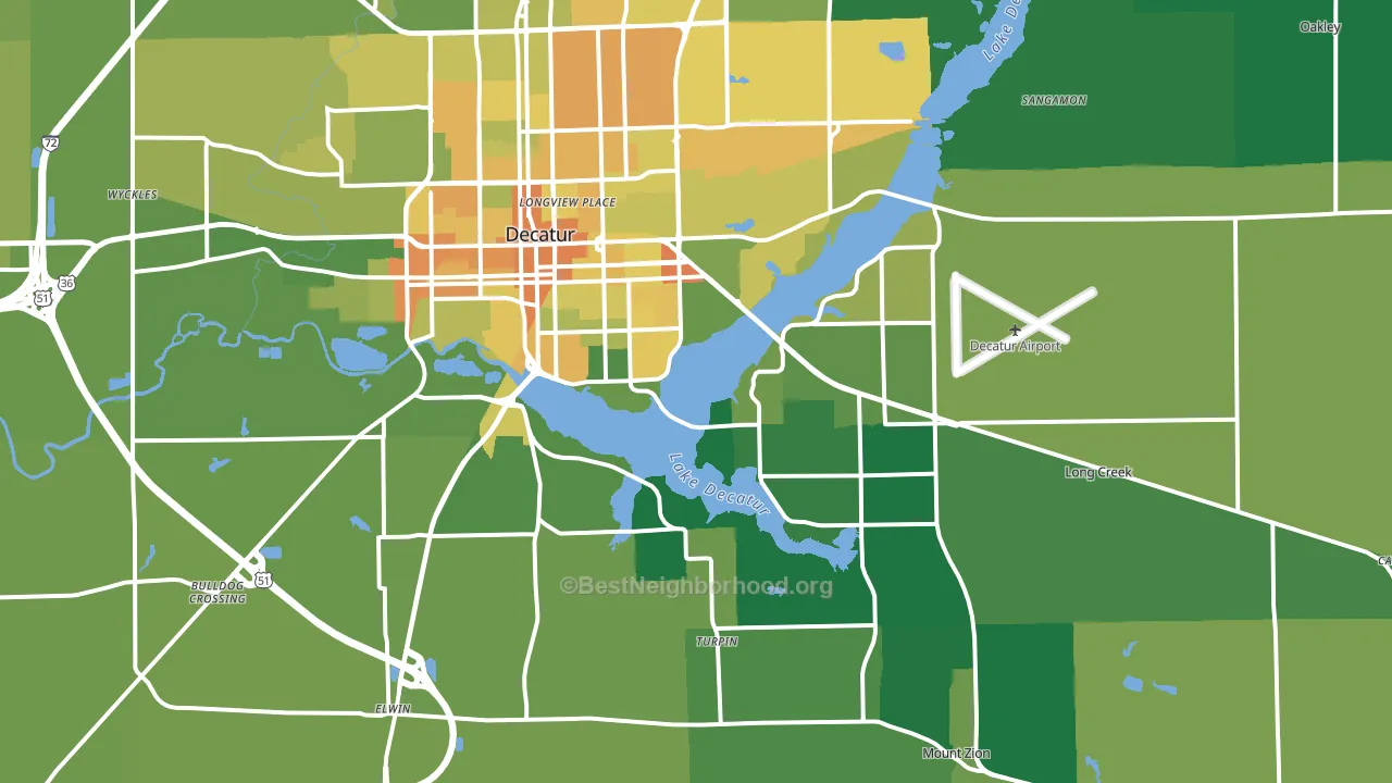 62521, IL block-group voter-turnout map