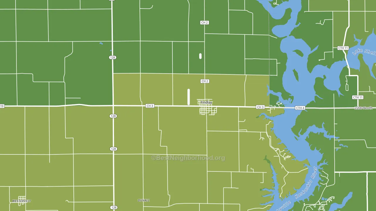 62534, IL block-group voter-turnout map