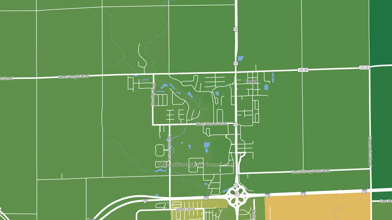62535, IL block-group voter-turnout map