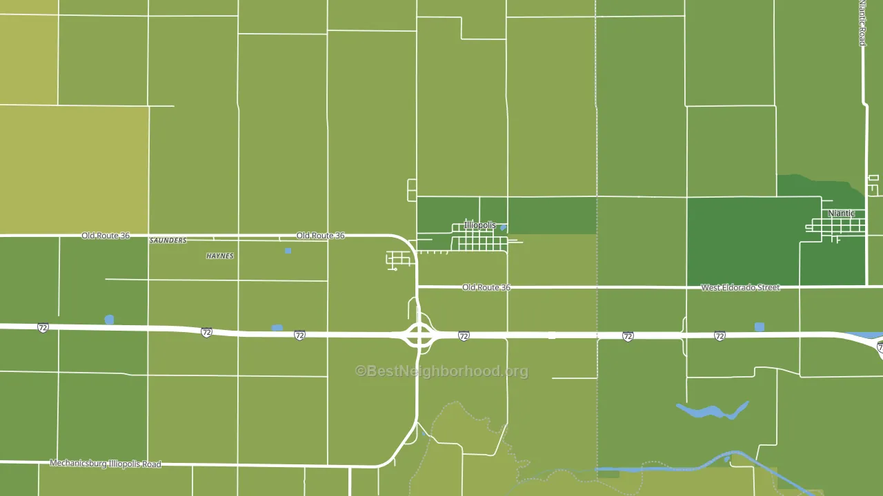 62539, IL block-group voter-turnout map