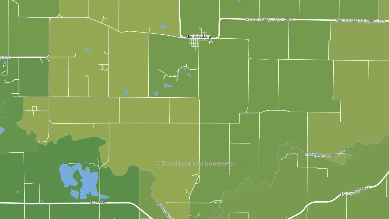 62545, IL block-group voter-turnout map