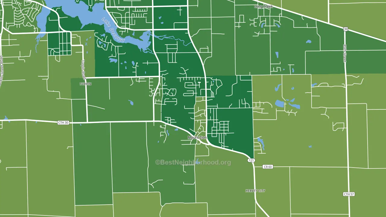62549, IL block-group voter-turnout map