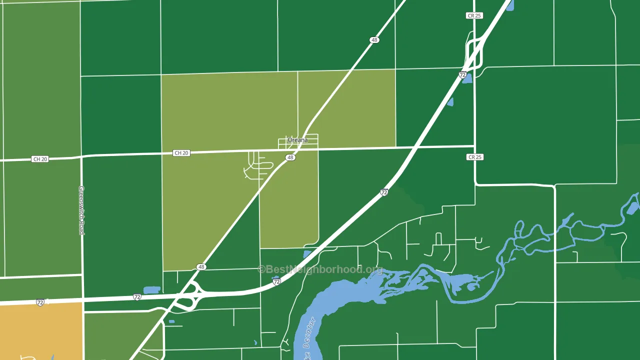 62554, IL block-group voter-turnout map