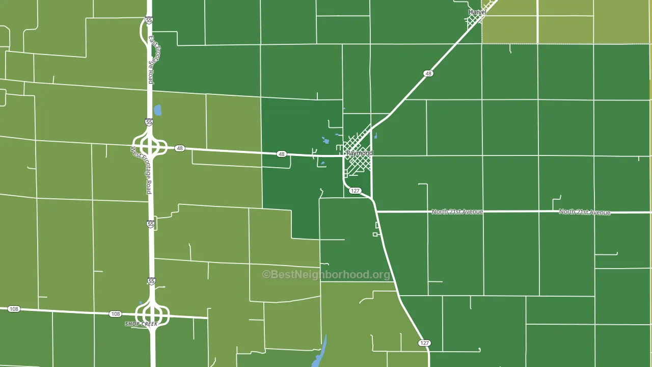 62560, IL block-group voter-turnout map