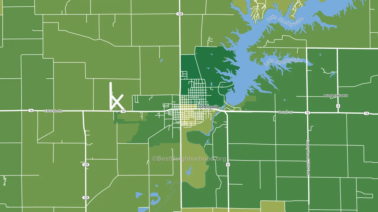 62565, IL block-group voter-turnout map